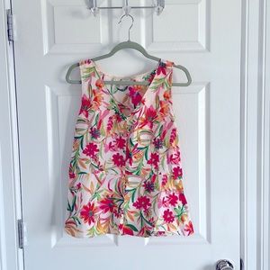 K. Crew floral peplum top — Size 12